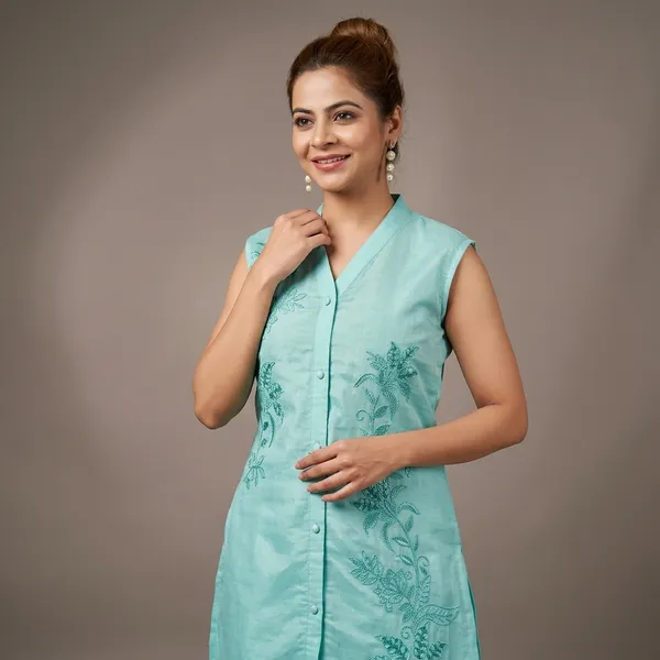 Blue_Chanderi_Premium_Co_Ord_Set_For_Women