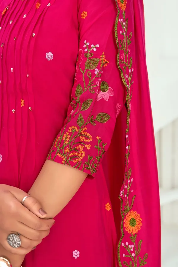 Rose_Pink_Chanderi_Silk_Premium_Kurta_Sets_For_Women