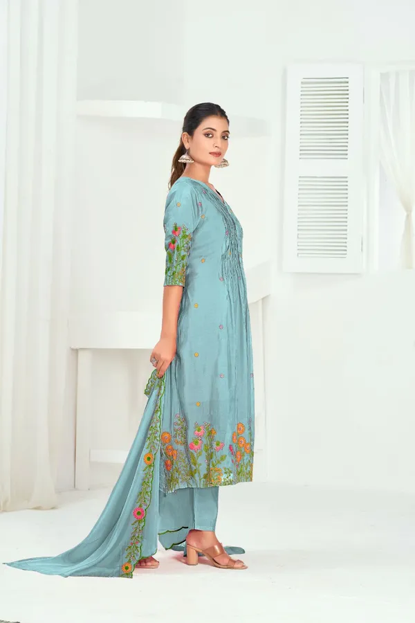 Ice_And_Blue_Chanderi_Silk_Premium_Kurta_Sets_For_Women