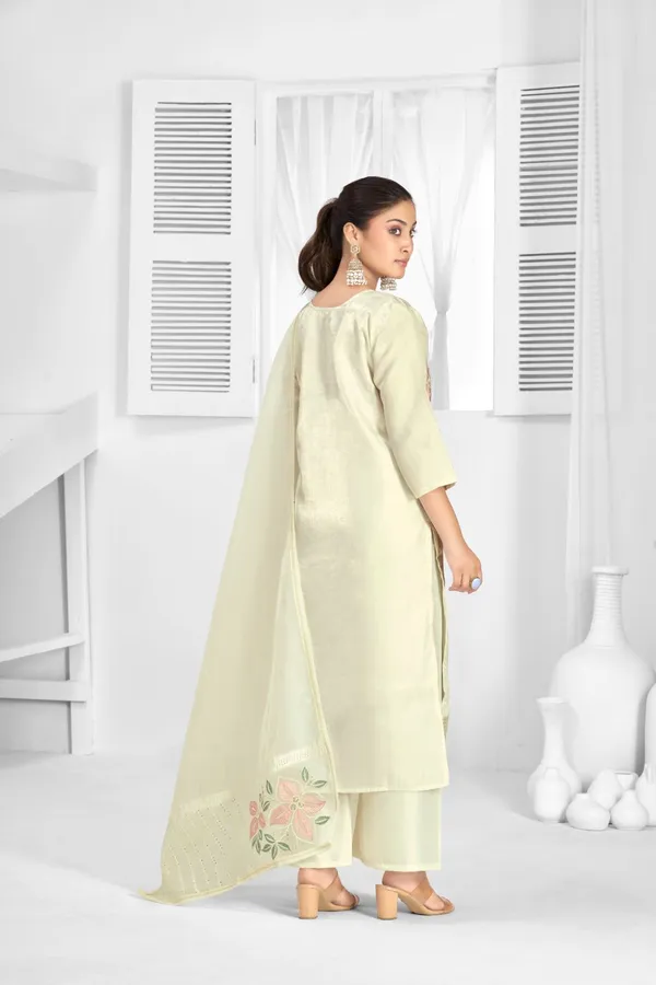 White_Organza_Silk_Premium_Kurta_Sets_For_Women