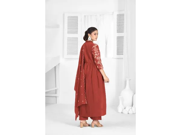 Maroon_Mul_Cotton_Premium_Kurta_Sets_For_Women