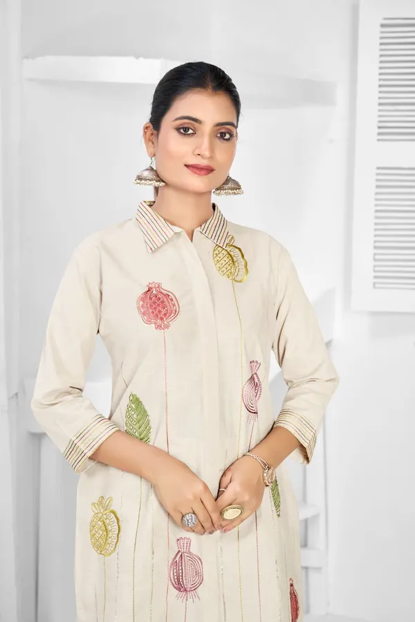White_Pure_Cotton_Premium_Co_Ord_Set_For_Women