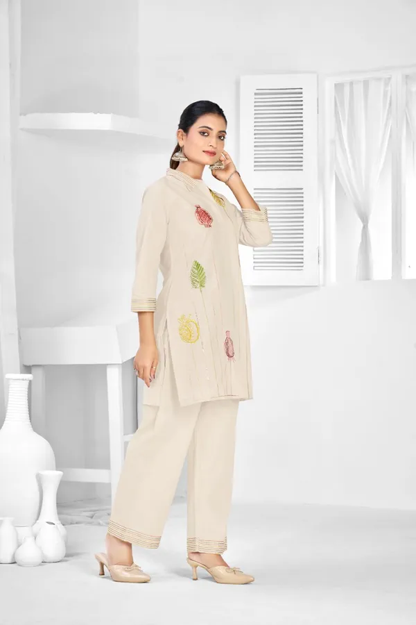 White_Pure_Cotton_Premium_Co_Ord_Set_For_Women