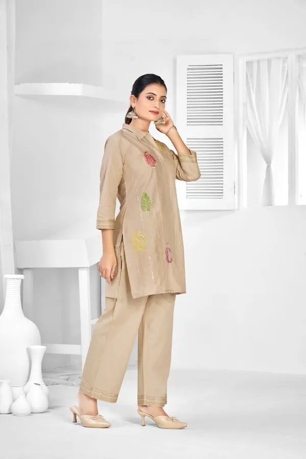 Beige_Pure_Cotton_Premium_Co_Ord_Set_For_Women