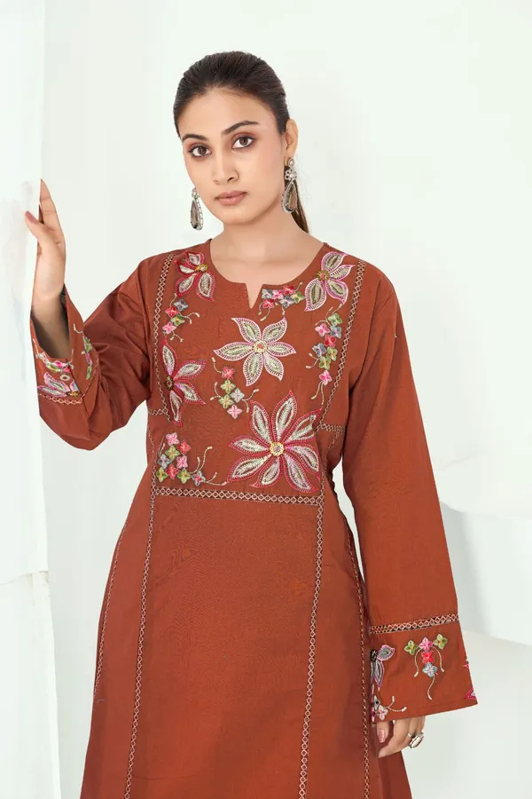 Brown_Pure_Cotton_Premium_Co_Ord_Set_For_Women