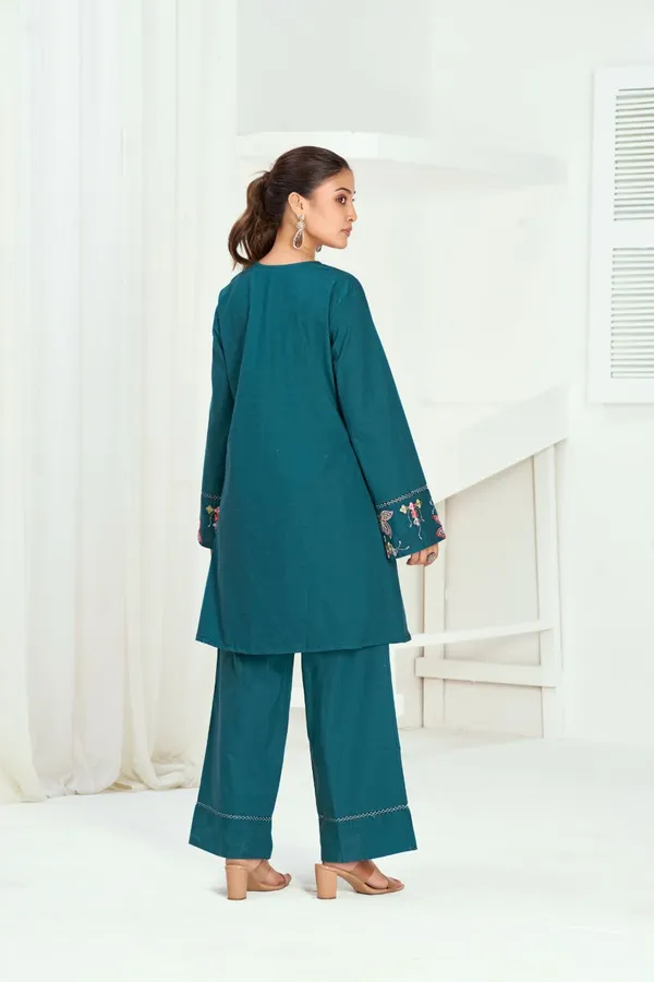 Teal_Pure_Cotton_Premium_Co_Ord_Set_For_Women