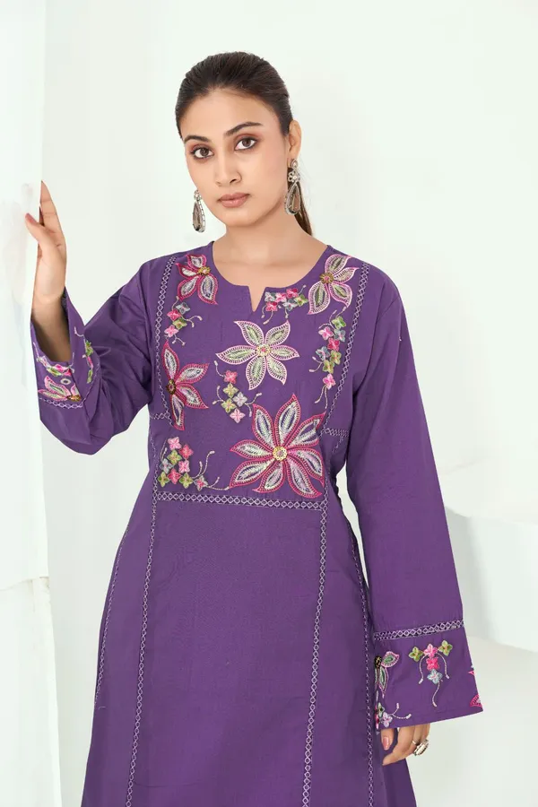 Purple_Pure_Cotton_Premium_Co_Ord_Set_For_Women