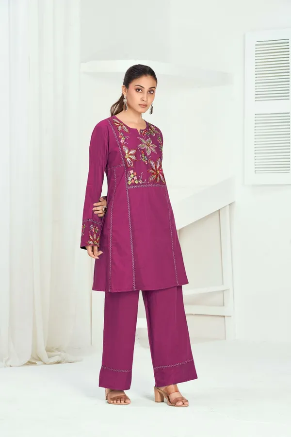Mauve_Pure_Cotton_Premium_Co_Ord_Set_For_Women