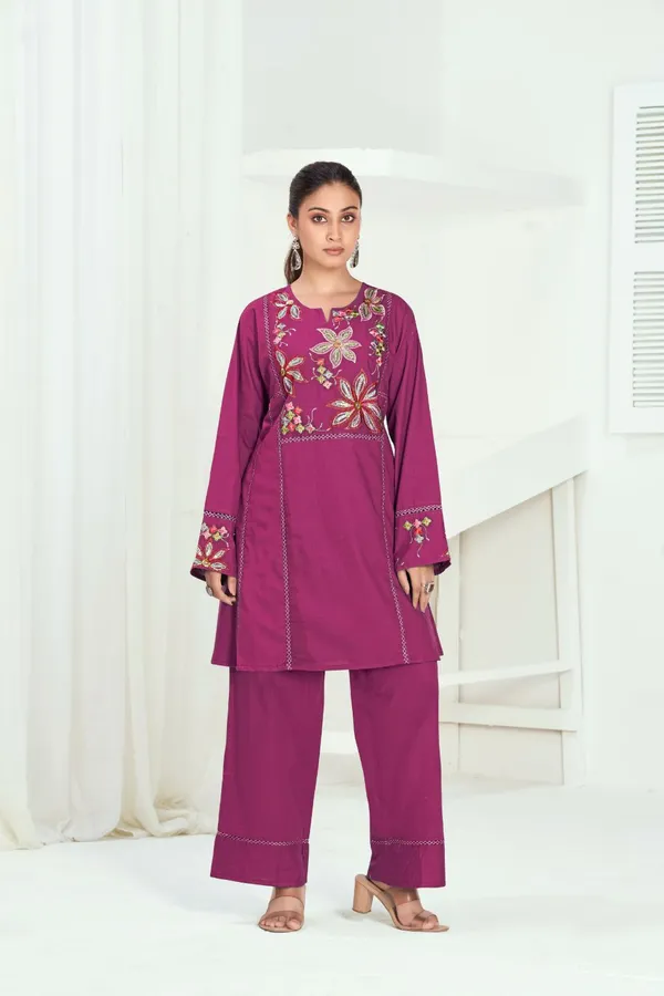 Mauve_Pure_Cotton_Premium_Co_Ord_Set_For_Women