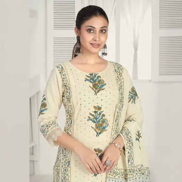 Cream_Pure_Cotton_Premium_Kurta_Sets_For_Women