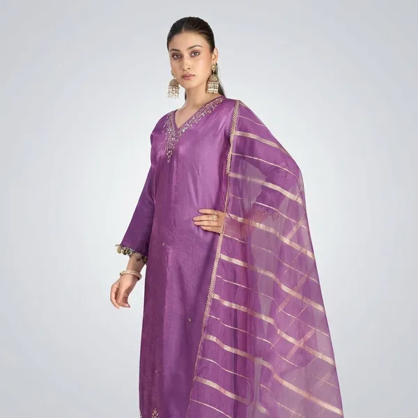 Lavender_Organza_Silk_Premium_Kurta_Sets_For_Women