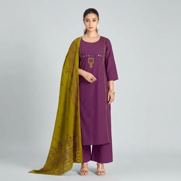 Purple_Pure_Cotton_Premium_Kurta_Sets_For_Women