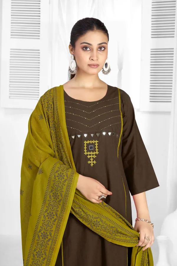 Brown_Pure_Cotton_Premium_Kurta_Sets_For_Women