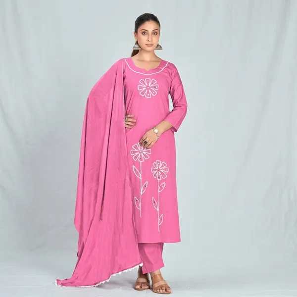 Pink_Pure_Cotton_Premium_Kurta_Sets_For_Women