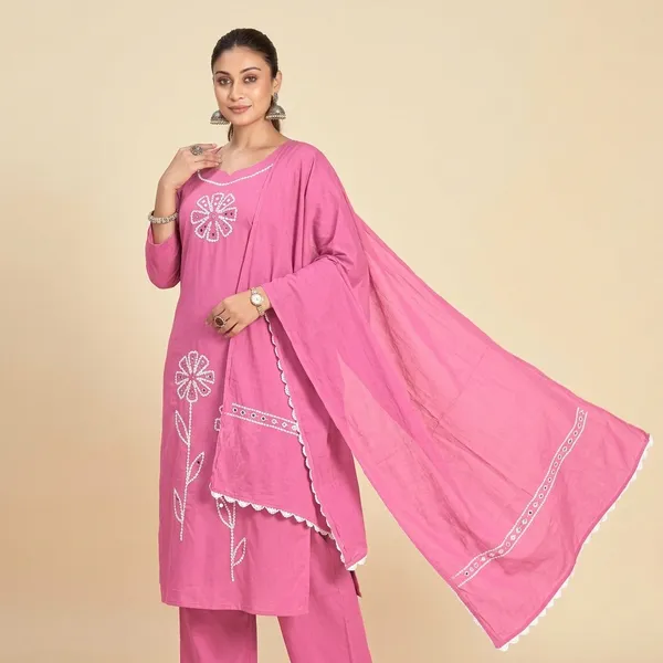 Pink_Pure_Cotton_Premium_Kurta_Sets_For_Women
