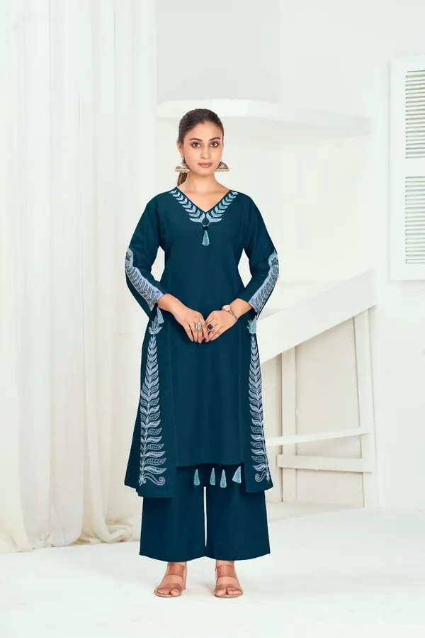 Teal_Blue_Pure_Cotton_Premium_Kurta_Sets_For_Women