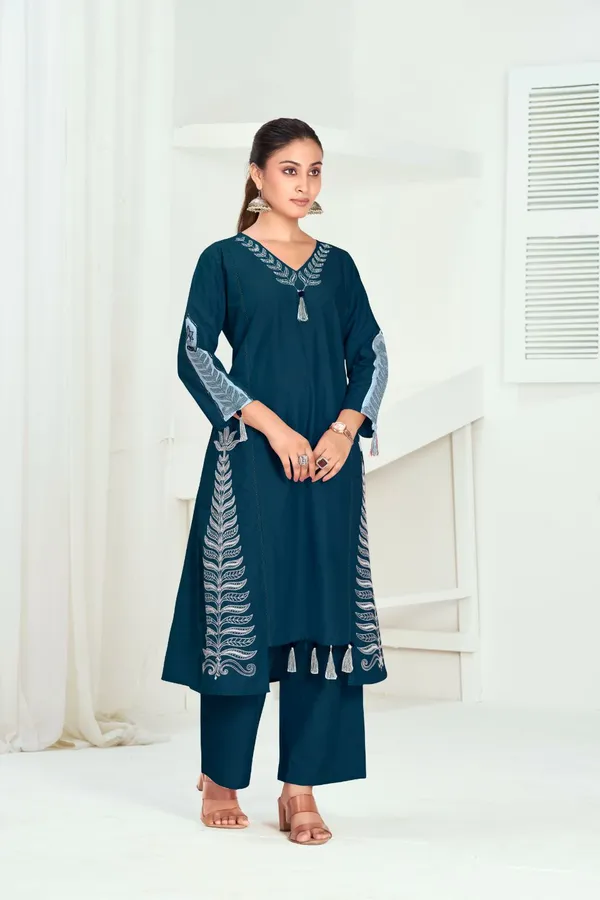 Teal_Blue_Pure_Cotton_Premium_Kurta_Sets_For_Women