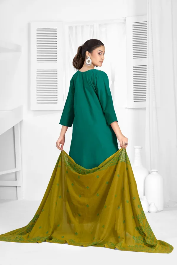 Turquoise_Blue_Pure_Cotton_Premium_Kurta_Sets_For_Women