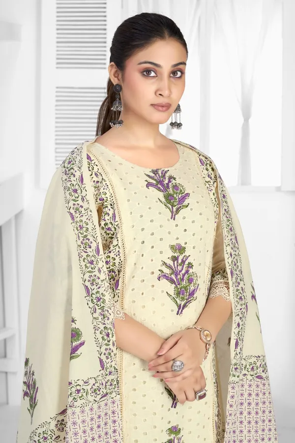 Cream_Pure_Cotton_Premium_Kurta_Sets_For_Women