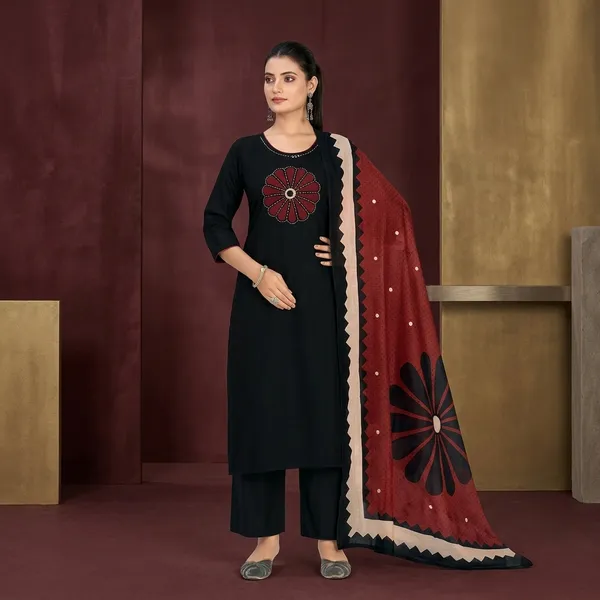 Black_Pure_Cotton_Premium_Kurta_Sets_For_Women