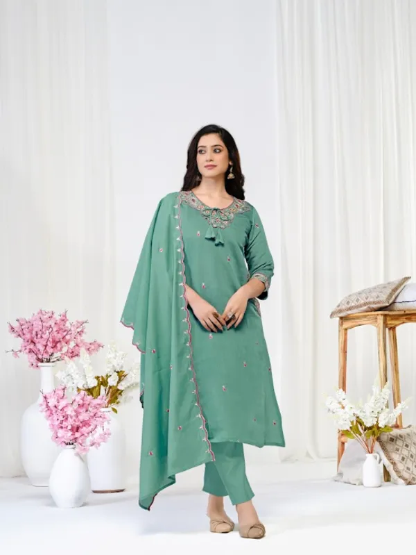 Sea_Green_Chanderi_Silk_Premium_Kurta_Sets_For_Women