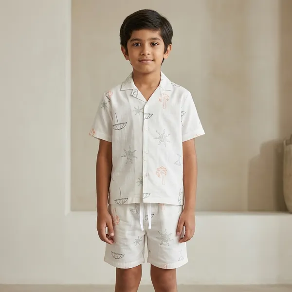White_Cotton_Printed_Boys_Nightwear_Set