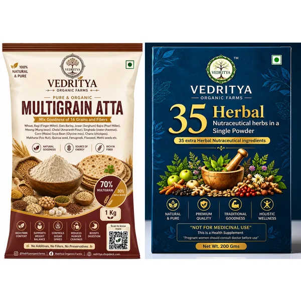 Pack_Of_2_Combo_of_Vedritya_Multigrain_Atta_And_Veda_Boost_Herbal_Powder_
