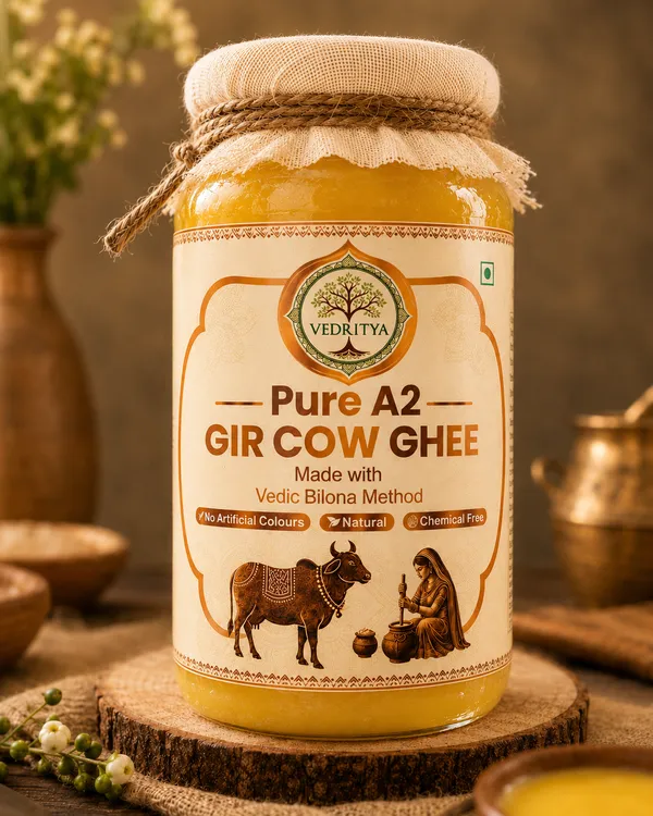 Pack_Of_4_Combo_of_Vedritya_A2_Gir_Cow_Ghee_(500_gram_)_And__Red_Chilli_Powder