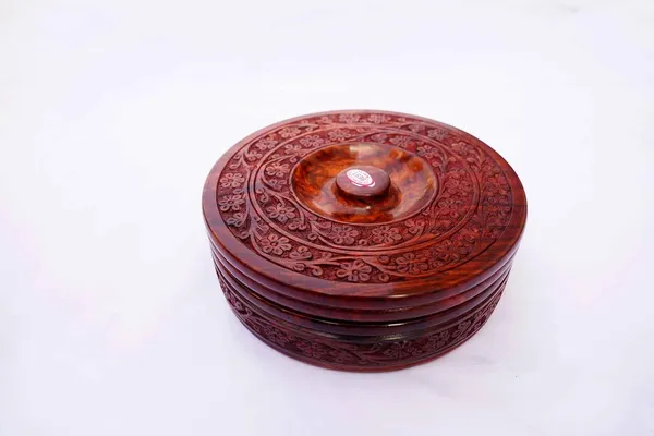 Handcrafted_Wooden_Round_Box_With_Lid_Roti_Box_For_Handmade_Gift_Indian_Kitchen_Wooden_Box