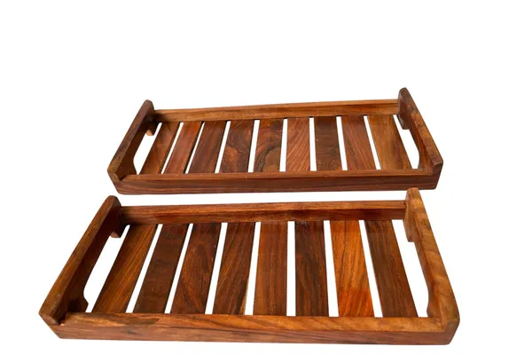Smartwoodz_Wooden_Serving_Trays_with_Handles,_Wooden_trys_Set_for_Serving,_Wooden_Tray_for_Gift,_Wooden_Tray_for_Kitchen_Natural_Sheesham_Wood_Brown_of_2_(35x15,_30x13_cm)