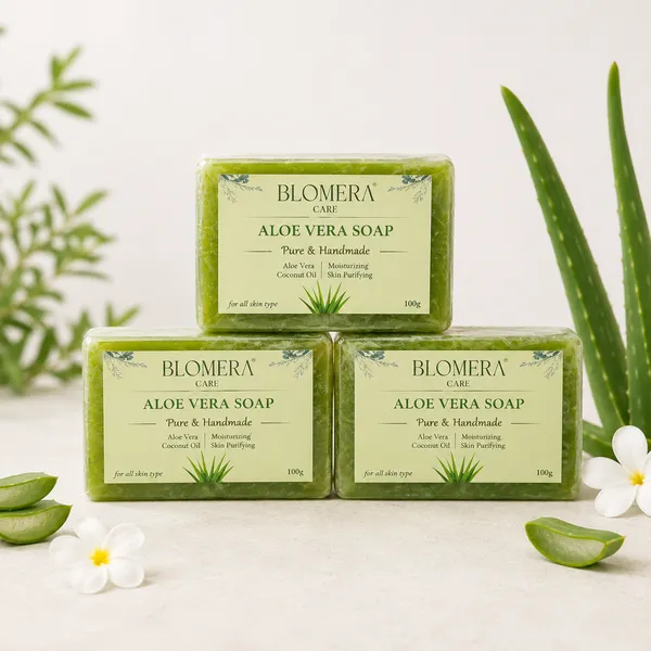Blomera_Care_Aloe_Vera_Soap_-_Pure_&_Handmade_Antibacterial_Skin_Purifying_Soap_(100g)_-_Pack_of_3