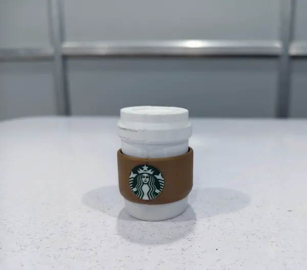 White_And_Brown_Miniature_Starbucks_Coffee_Cup_Decorative_Item_With_Smiley_Face