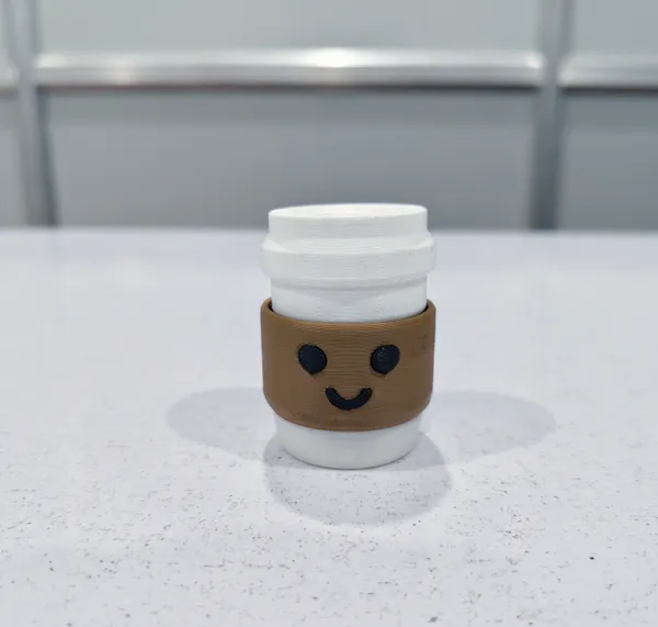 White_And_Brown_Miniature_Starbucks_Coffee_Cup_Decorative_Item_With_Smiley_Face
