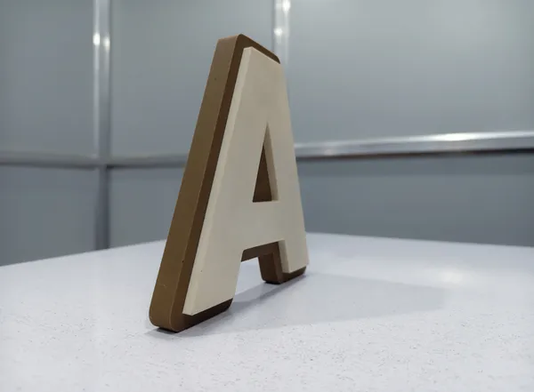 Cream_And_Brown_Decorative_3D_Letter_A_-_Cream_&_Brown_Standing_Alphabet_Showpiece