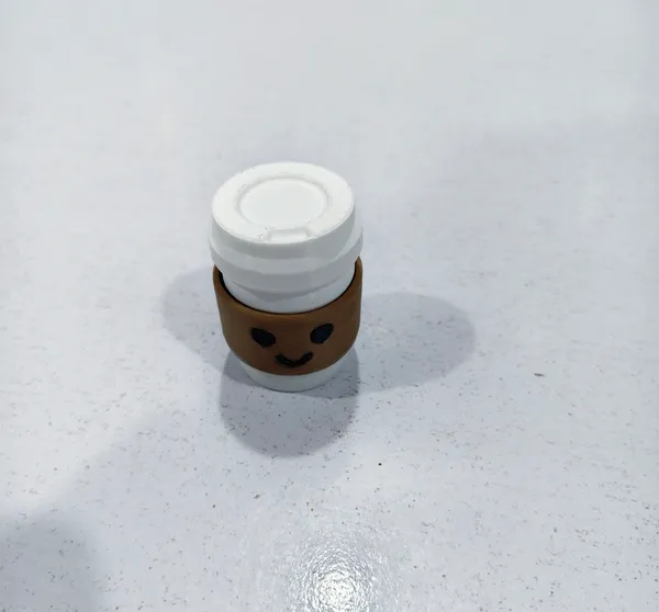 White_And_Brown_Miniature_Starbucks_Coffee_Cup_Decorative_Item_With_Smiley_Face