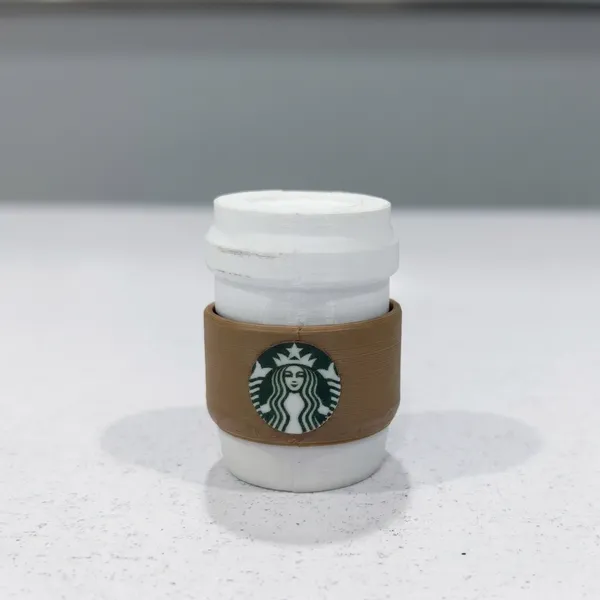White_And_Brown_Miniature_Starbucks_Coffee_Cup_Decorative_Item_With_Smiley_Face