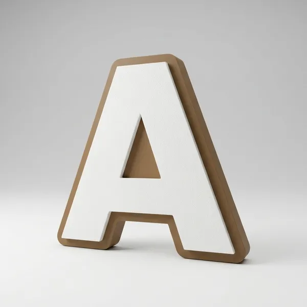 Cream_And_Brown_Decorative_3D_Letter_A_-_Cream_&_Brown_Standing_Alphabet_Showpiece