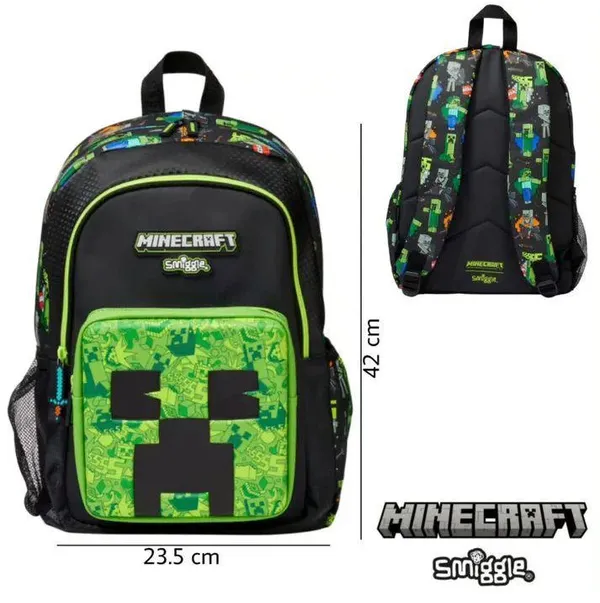 Minecraft_Creeper_Backpack_-_Black_And_Green_Gaming_School_Bag