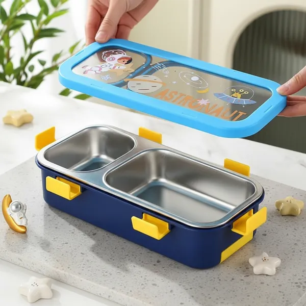 Blue_Plastic_Astronaut_Dual_Compartment_Lunch_Box_For_Kids