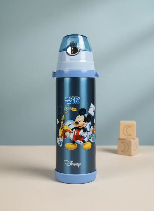 Blue_Stainless_Steel_Mickey_Mouse_Insulated_Water_Bottle_For_Kids