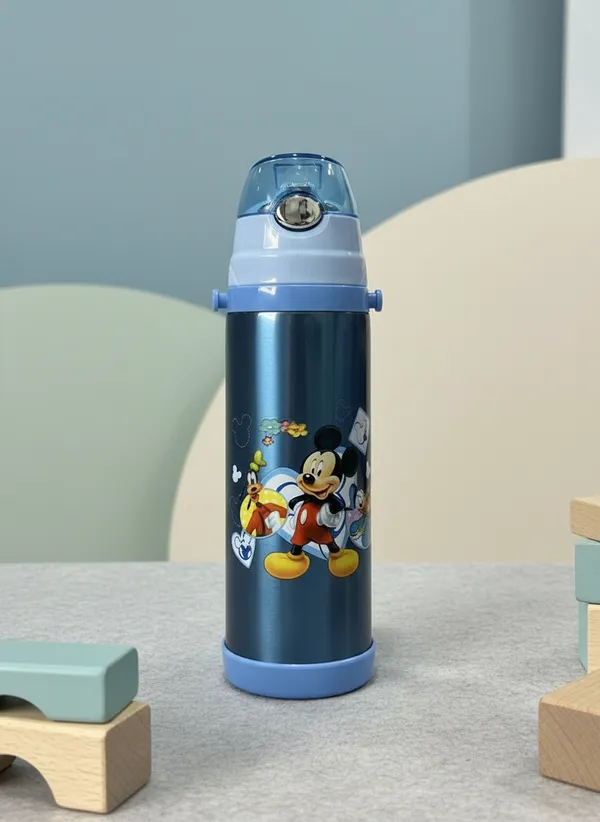 Blue_Stainless_Steel_Mickey_Mouse_Insulated_Water_Bottle_For_Kids