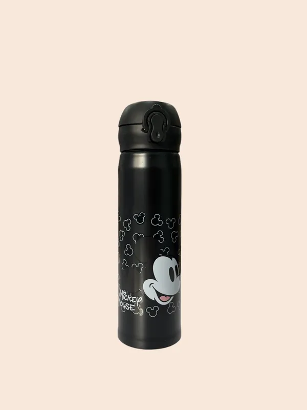 Black_Stainless_Steel_Mickey_Mouse_Insulated_Water_Bottle_For_Kids