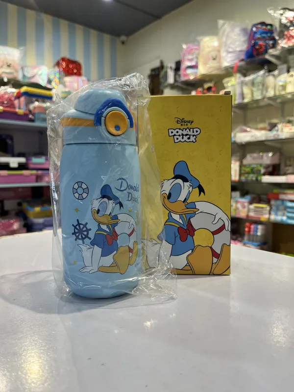 Blue_Stainless_Steel_Donald_Duck_Insulated_Water_Bottle_For_Kids