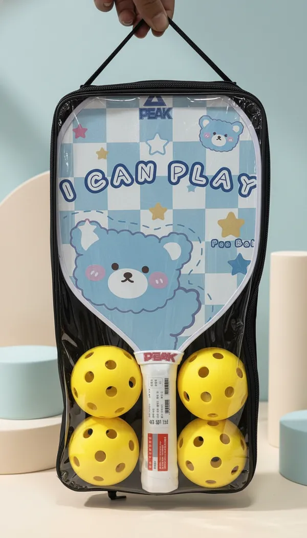 Blue_Bear_Plastic_Pickleball_Paddle_Set_With_4_Balls_And_Bag