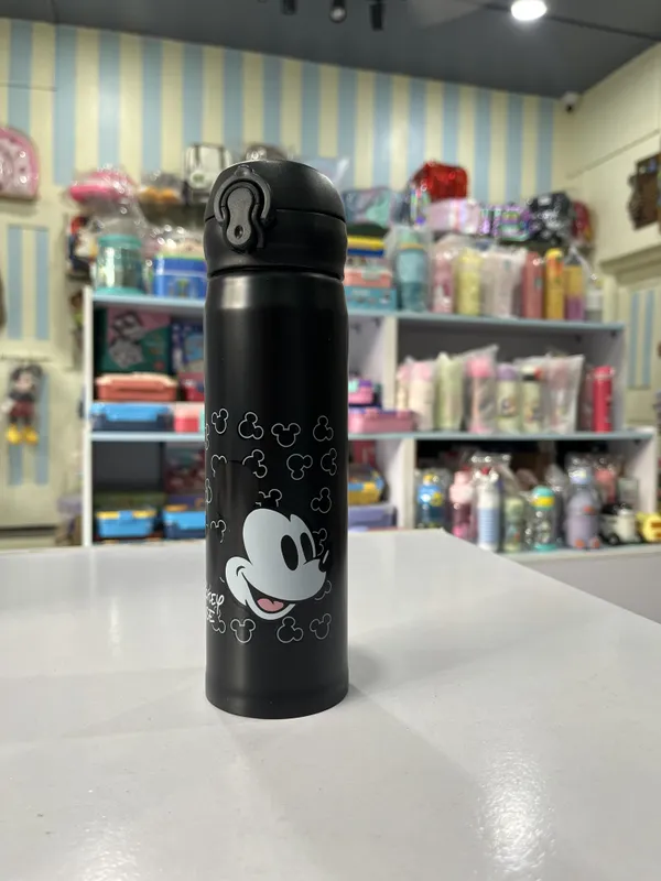 Black_Stainless_Steel_Mickey_Mouse_Insulated_Water_Bottle_For_Kids