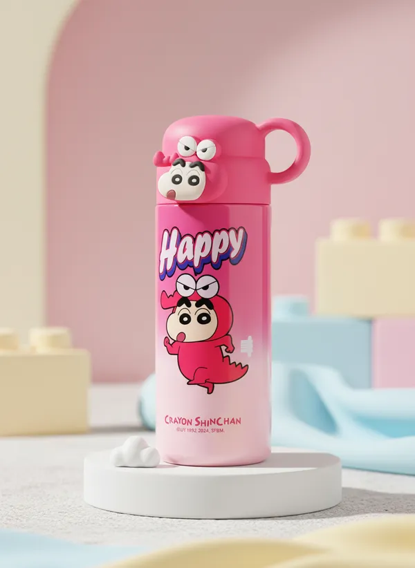 Pink_Stainless_Steel_Crayon_Shin-Chan_Water_Bottle_3D_Lid