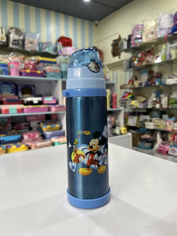 Blue_Stainless_Steel_Mickey_Mouse_Insulated_Water_Bottle_For_Kids