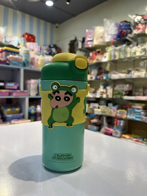 Green_Stainless_Steel_Crayon_Shin-Chan_Insulated_Water_Bottle_For_Kids