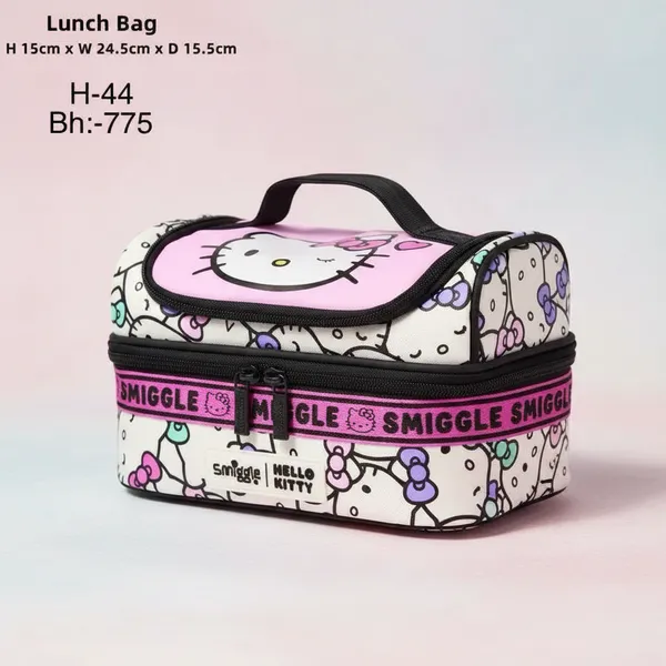 Smiggle_Hello_Kitty_Lunch_Bag_-_Pink_&_Black_Double_Decker_Insulated_Lunch_Box_(15Cm_X_24.5Cm_X_15.5Cm)