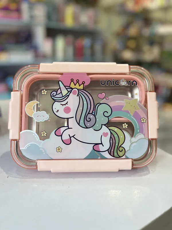 Pastel_Pink_Plastic_Unicorn_Clear_Window_Lunch_Box_For_Kids